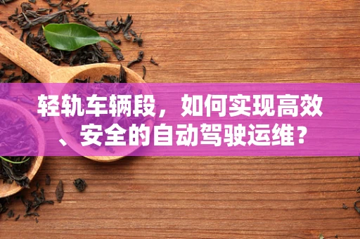 轻轨车辆段，如何实现高效、安全的自动驾驶运维？