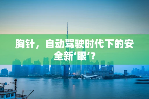 胸针，自动驾驶时代下的安全新‘眼’？