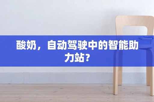 酸奶，自动驾驶中的智能助力站？