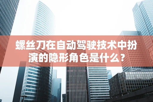 螺丝刀在自动驾驶技术中扮演的隐形角色是什么？