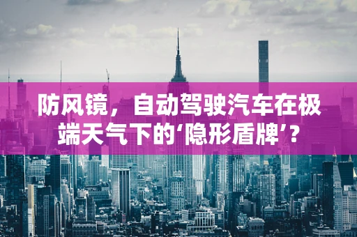 防风镜，自动驾驶汽车在极端天气下的‘隐形盾牌’？