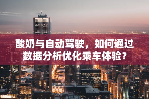 酸奶与自动驾驶，如何通过数据分析优化乘车体验？
