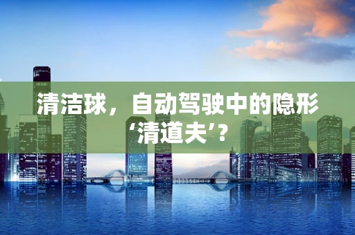 清洁球，自动驾驶中的隐形‘清道夫’？