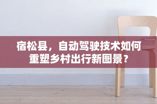 宿松县，自动驾驶技术如何重塑乡村出行新图景？