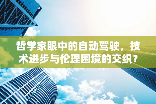 哲学家眼中的自动驾驶，技术进步与伦理困境的交织？