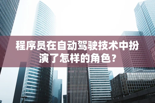 程序员在自动驾驶技术中扮演了怎样的角色？