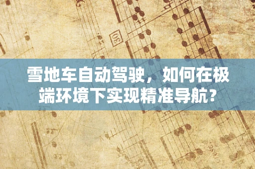 雪地车自动驾驶，如何在极端环境下实现精准导航？