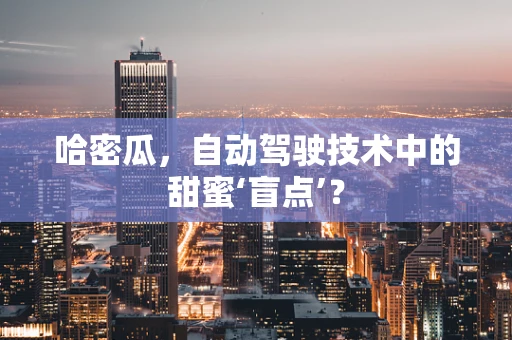 哈密瓜，自动驾驶技术中的甜蜜‘盲点’？