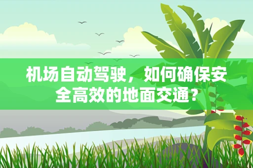 机场自动驾驶，如何确保安全高效的地面交通？