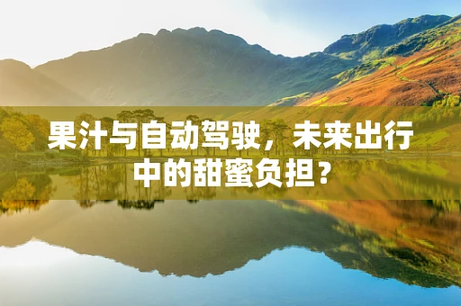 果汁与自动驾驶，未来出行中的甜蜜负担？