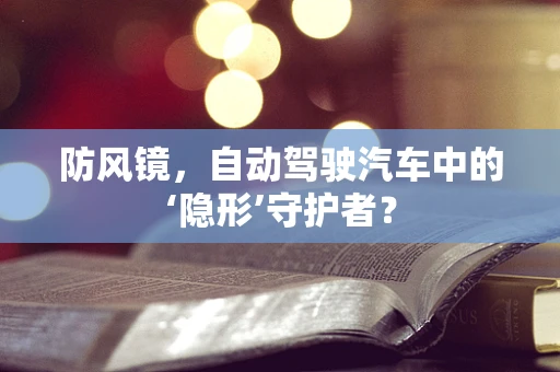 防风镜，自动驾驶汽车中的‘隐形’守护者？