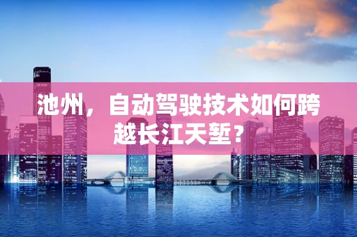 池州，自动驾驶技术如何跨越长江天堑？