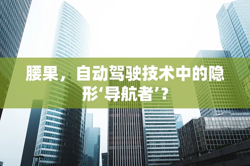 腰果，自动驾驶技术中的隐形‘导航者’？