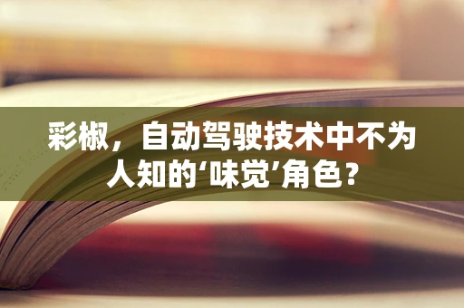 彩椒，自动驾驶技术中不为人知的‘味觉’角色？