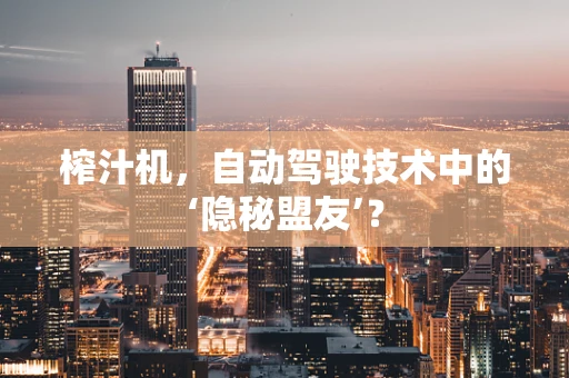 榨汁机，自动驾驶技术中的‘隐秘盟友’？