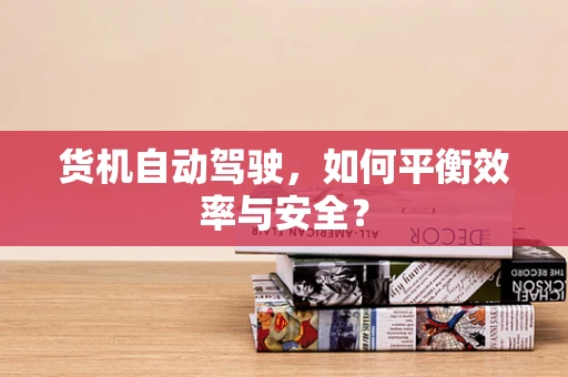 货机自动驾驶，如何平衡效率与安全？