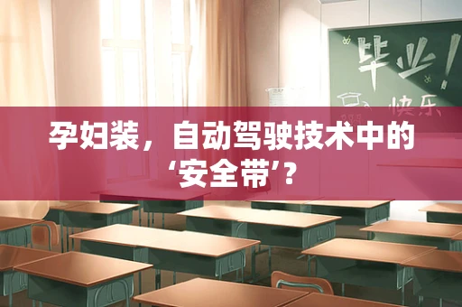 孕妇装，自动驾驶技术中的‘安全带’？