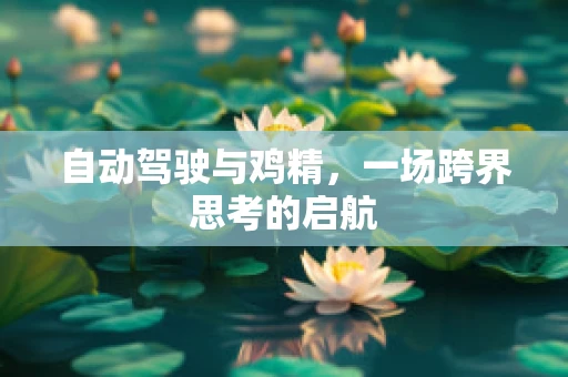 自动驾驶与鸡精，一场跨界思考的启航