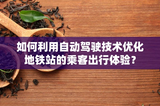 如何利用自动驾驶技术优化地铁站的乘客出行体验？