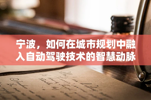 宁波，如何在城市规划中融入自动驾驶技术的智慧动脉？