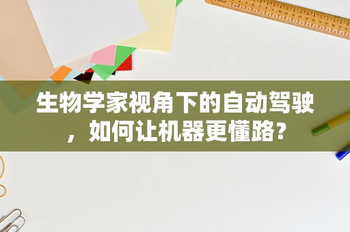 生物学家视角下的自动驾驶，如何让机器更懂路？