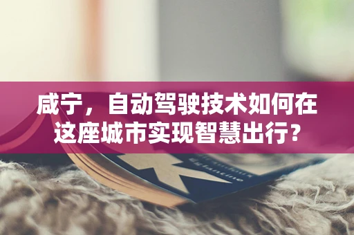 咸宁，自动驾驶技术如何在这座城市实现智慧出行？