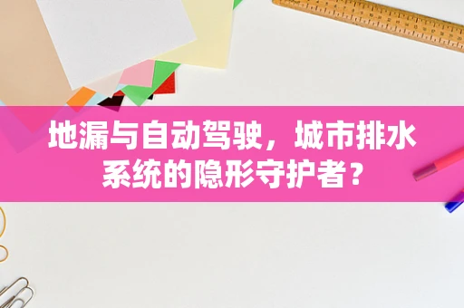 地漏与自动驾驶，城市排水系统的隐形守护者？