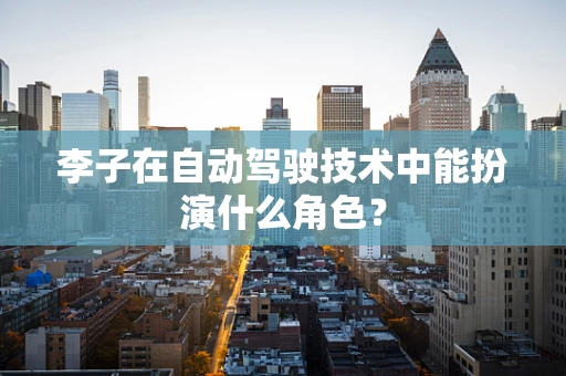 李子在自动驾驶技术中能扮演什么角色？