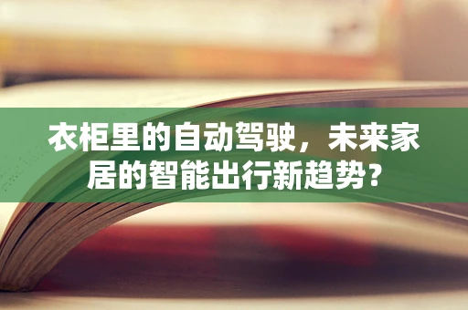 衣柜里的自动驾驶，未来家居的智能出行新趋势？