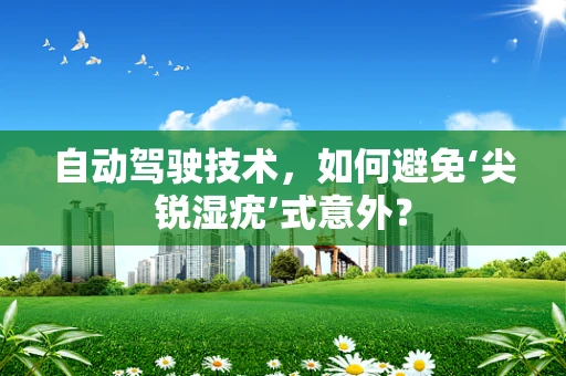 自动驾驶技术，如何避免‘尖锐湿疣’式意外？