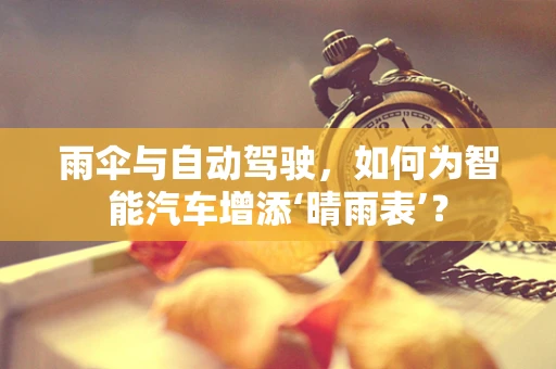 雨伞与自动驾驶，如何为智能汽车增添‘晴雨表’？