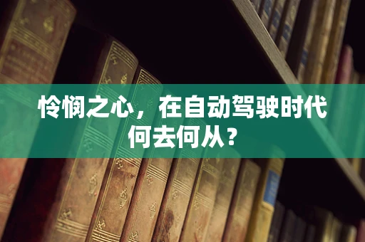 怜悯之心，在自动驾驶时代何去何从？
