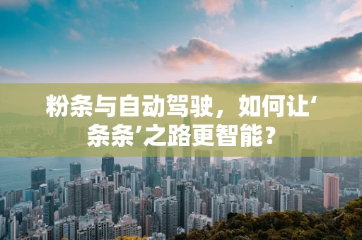 粉条与自动驾驶，如何让‘条条’之路更智能？
