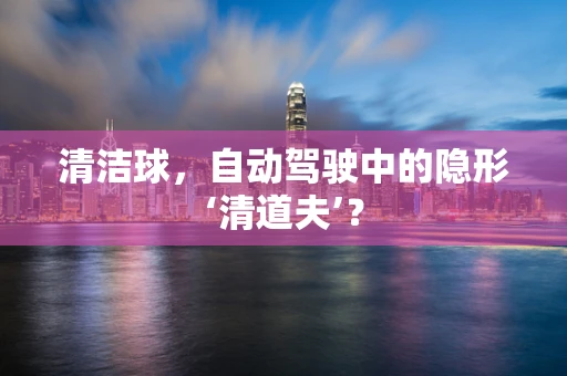 清洁球，自动驾驶中的隐形‘清道夫’？