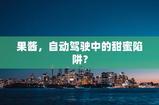 果酱，自动驾驶中的甜蜜陷阱？