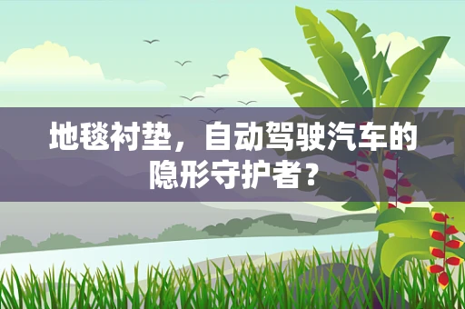 地毯衬垫，自动驾驶汽车的隐形守护者？