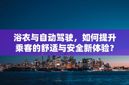 浴衣与自动驾驶，如何提升乘客的舒适与安全新体验？