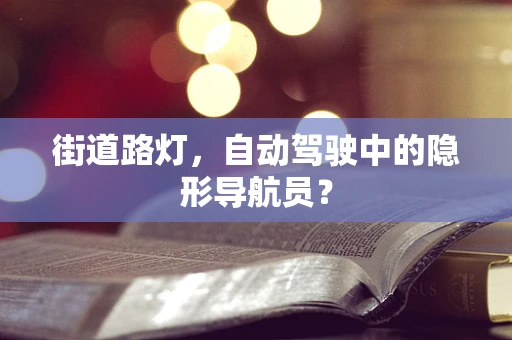 街道路灯，自动驾驶中的隐形导航员？