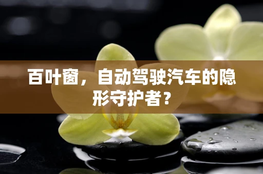 百叶窗，自动驾驶汽车的隐形守护者？