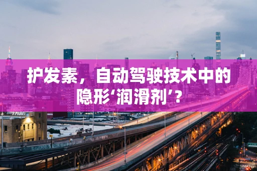 护发素，自动驾驶技术中的隐形‘润滑剂’？