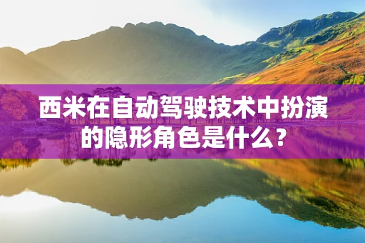 西米在自动驾驶技术中扮演的隐形角色是什么？