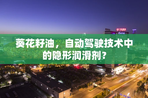 葵花籽油，自动驾驶技术中的隐形润滑剂？