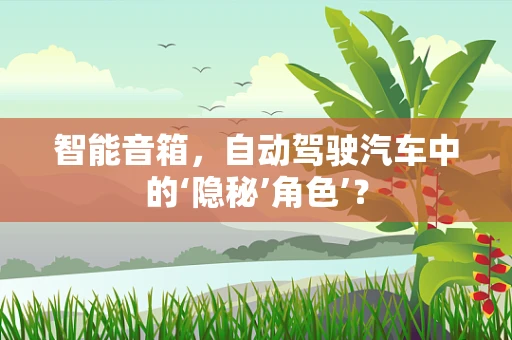 智能音箱，自动驾驶汽车中的‘隐秘’角色’？