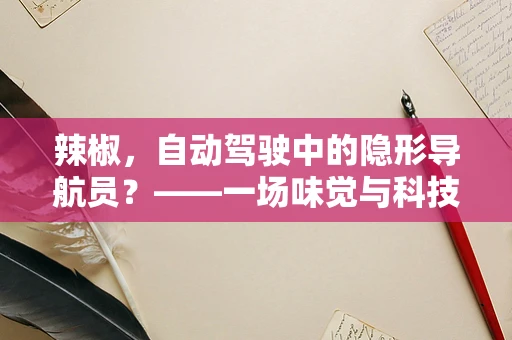 辣椒，自动驾驶中的隐形导航员？——一场味觉与科技的奇妙碰撞