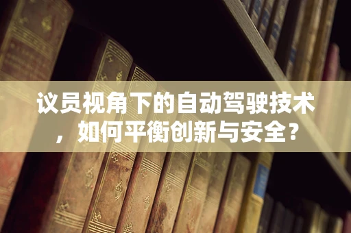 议员视角下的自动驾驶技术，如何平衡创新与安全？