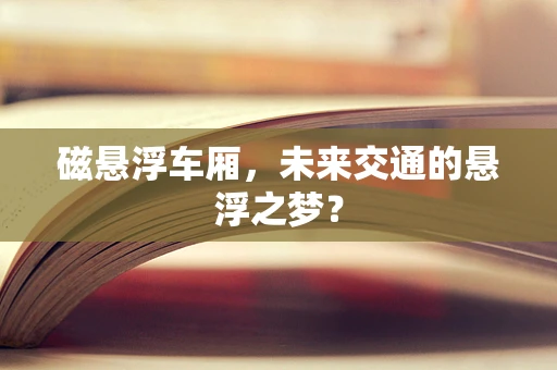 磁悬浮车厢，未来交通的悬浮之梦？