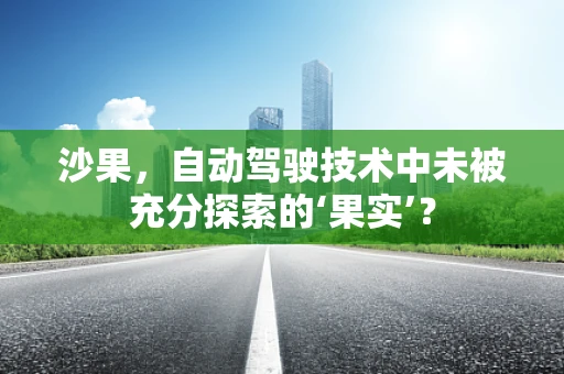沙果，自动驾驶技术中未被充分探索的‘果实’？