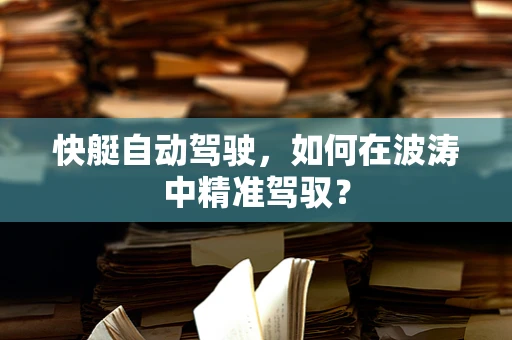 快艇自动驾驶，如何在波涛中精准驾驭？