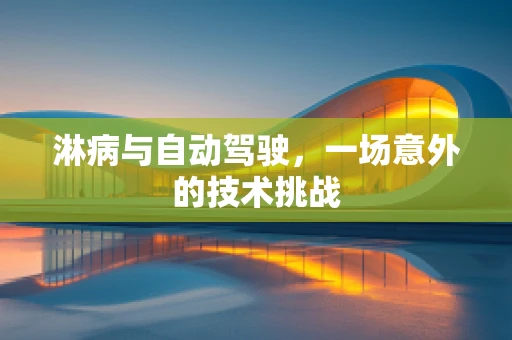 淋病与自动驾驶，一场意外的技术挑战