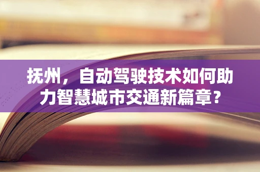 抚州，自动驾驶技术如何助力智慧城市交通新篇章？